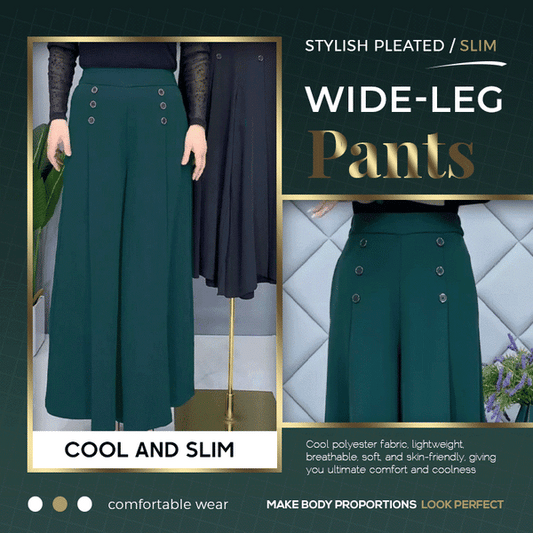 ?LAST DAY 49% OFF - Cool and Slim Stylish Pleated Wide-leg Pants