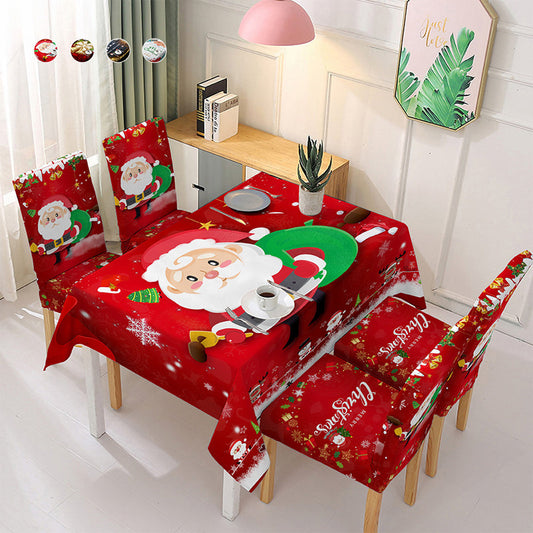 Christmas Tablecloth Chair Cover Decorations
