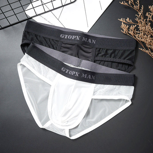 Men’s Sexy Ultra-thin ice silk Translucent Underpants
